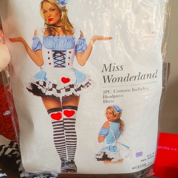 Leg Avenue Dresses & Skirts - Miss Alice in Wonderland costume, blue, white w/socks & headpiece